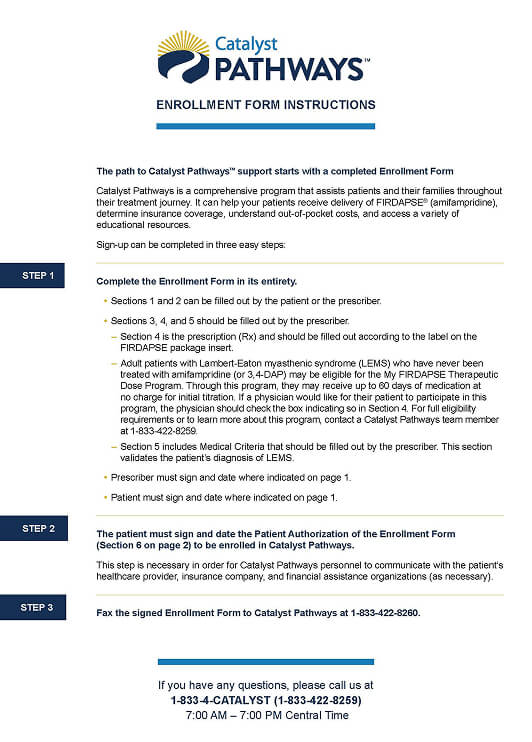 Catalyst Pathways LEMS enrollment form